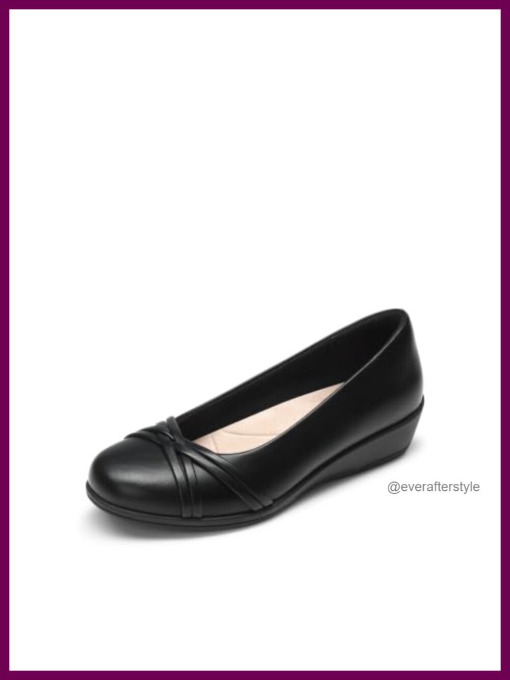 Women's Low Wedge Closed Toe Dressy Flats Faux Leather Comfort